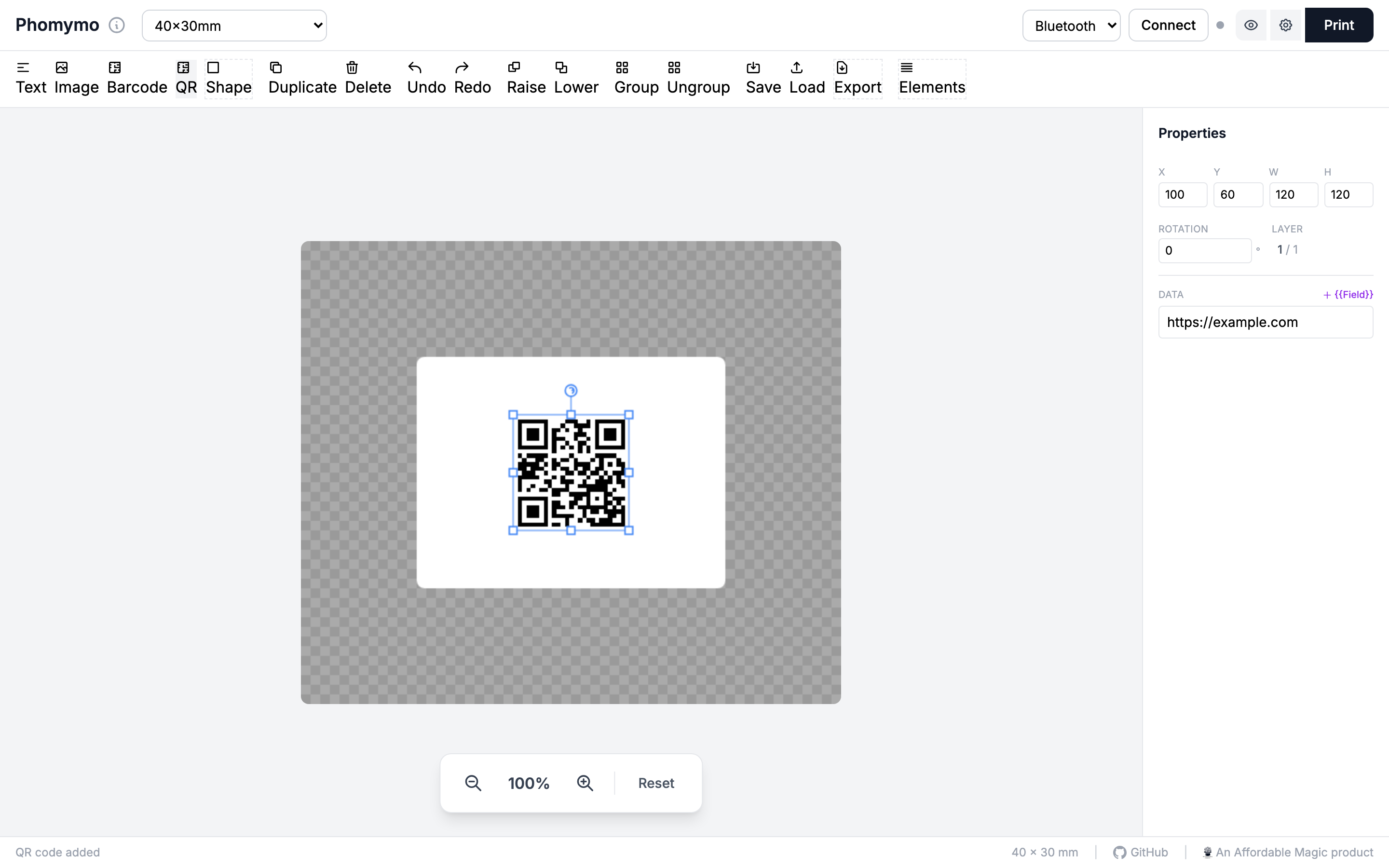 QR code added